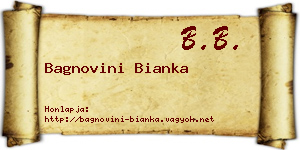 Bagnovini Bianka névjegykártya