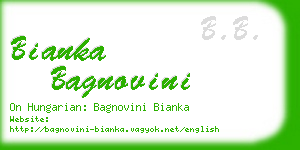 bianka bagnovini business card